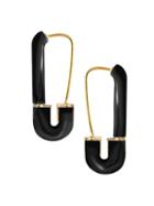 Gabi Rielle Neon 14k Gold Vermeil & Enamel Safety Pin Earrings