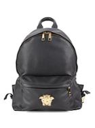 Versace Logo Leather Backpack
