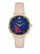 Kate Spade New York Monterey Pave Frog Goldtone Stainless Steel & Leather-strap Watch