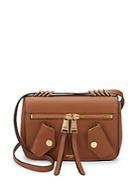 Moschino Compact Pocketed Leather Shoulder Bag