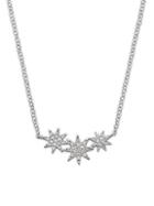 Saks Fifth Avenue 14k White Gold & Diamond 3-star Pendant Necklace