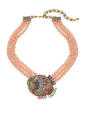 Heidi Daus Summertime Sparkle Beaded Crystal Fish Necklace