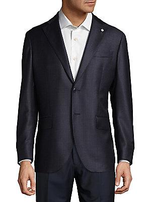 Lubiam Checkered Wool Sportcoat