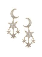 Eye Candy La Luxe Star & Moon Crystal Drop Earrings