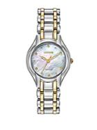 Citizen Ladies Eco-drive Silhouette Watch With Mother Of Pearl Dial