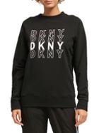 Dkny Sport Logo Stretch Cotton Sweatshirt
