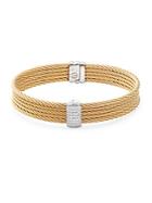 Alor 18k Gold & Stainless Steel Bangle Bracelet