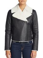 Alice + Olivia Shearling Crppd Side