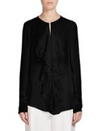 Givenchy Lace-trimmed Silk Top