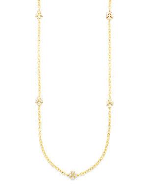 Freida Rothman Cubic Zirconia & 14k Gold-plated Sterling Silver Matlese Link Wrap Necklace