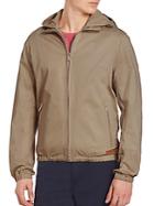 Michael Kors Solid Cotton Hooded Jacket