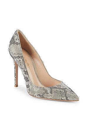 Gianvito Rossi Embellished Leather Pumps