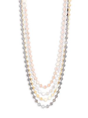 Mary Louise Designs 22k Gold And Rosegold Multi-strand Necklace