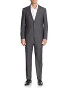 Michael Kors Collection Regular-fit Tonal Plaid Wool Suit