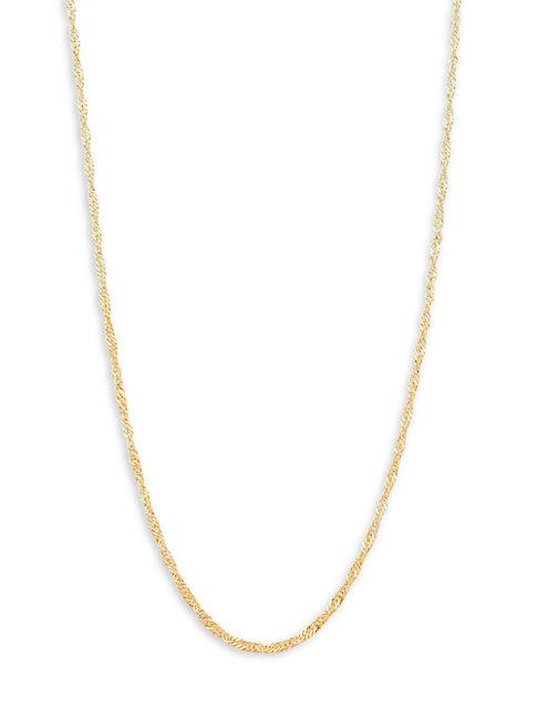 Saks Fifth Avenue 14k Yellow Gold Singapore Chain Necklace