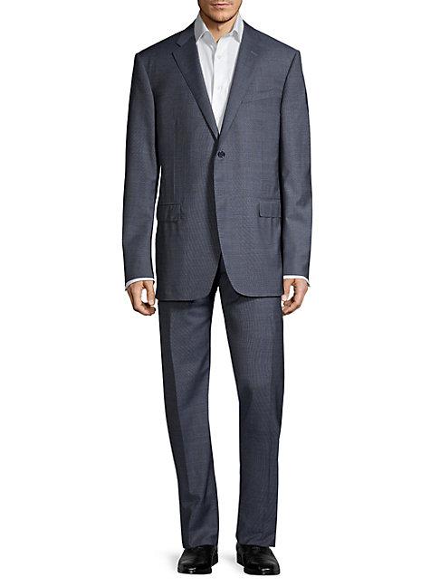 Corneliani Standard-fit Windowpane Virgin-wool Suit