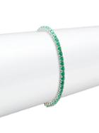Effy 925 Sterling Silver Emerald Tennis Bracelet
