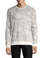 Pure Navy Camo-print Cotton-blend Sweatshirt