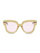 Gucci 51mm Glitter Square Sunglasses