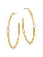Marco Bicego 18k Yellow Gold & Diamond C-hoop Earrings