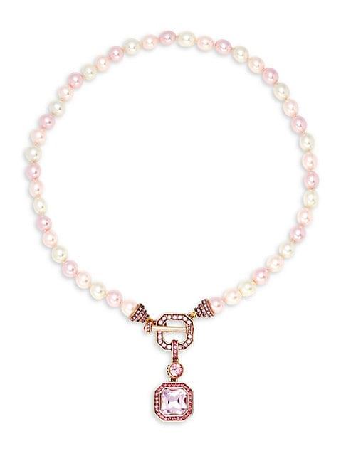 Heidi Daus Faux Pearl And Swarovski Crystal Pendant Necklace