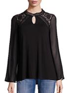 Saks Fifth Avenue Bell Sleeve Lace Top