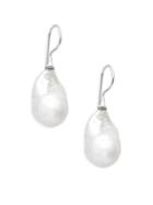 Alanna Bess 25mm Freshwater Pearl & Sterling Silver Drop Earrings