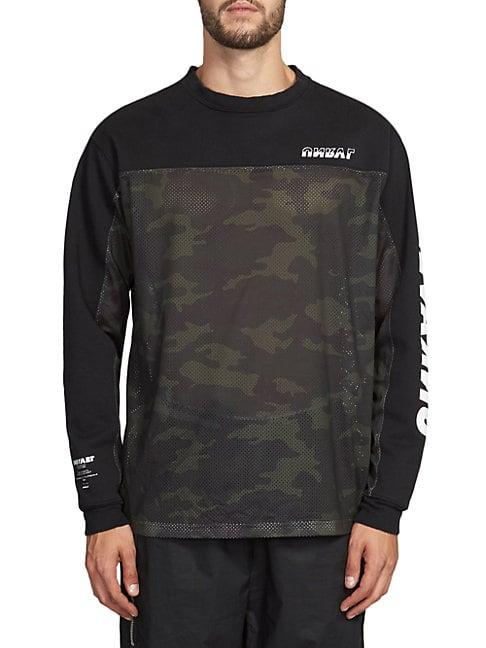 Unravel Project Terry Camo Mesh Cotton Shirt
