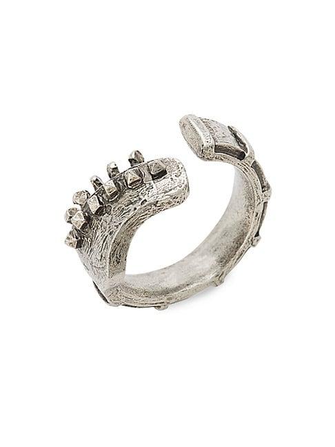 Valentino Garavani Textured Silvertone Ring