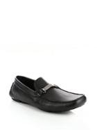 Versace Logo Plaque Leather Loafers