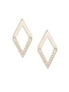 Casa Reale Diamond & 14k White Gold Double Triangle Stud Earrings