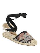 Soludos Woven Lace-up Espadrilles