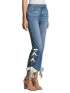 Paige Jeans Marvella Cropped Lace-up Jeans