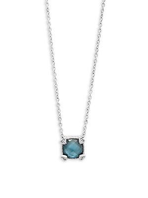 Judith Ripka London Blue Topaz & Sterling Silver Pendant Necklace