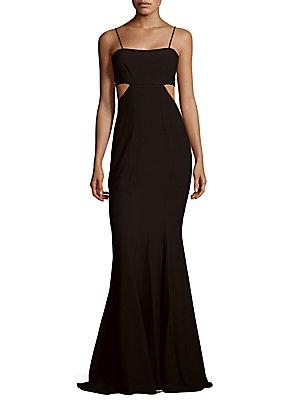 Zac Posen Fit-&-flare Cutout Gown