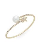 Cara Glitz Star & Glass Pearl Bracelet/goldtone