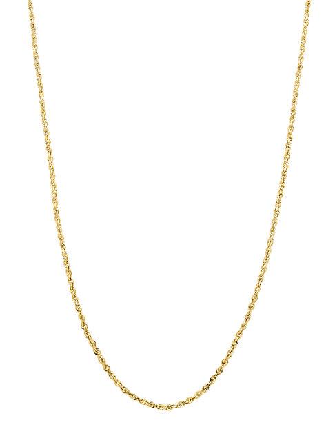 Saks Fifth Avenue 14k Yellow Gold Glitter Rope Chain Necklace/20 X 2-2.10mm
