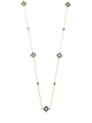 Freida Rothman Two Tone Compass Station Necklace