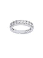 Nephora 14k White Gold And Diamonds Pave Side Ring
