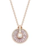 Plev Opus Diamond & Rose Gold Pendant Necklace