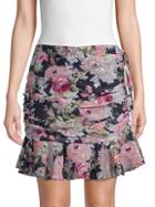 Renvy Floral Ruched Skirt