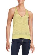Zadig & Voltaire Mesh Rounded V-neck Top