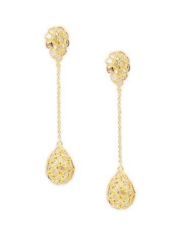 Arthur Marder Fine Jewelry Sterling Silver & Diamond Drop Earrings