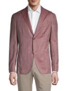 Boglioli Standard-fit Striped Virgin-wool & Silk Jacket