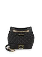 Love Moschino Small Quilted Shoulder Bucket Bag
