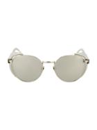 Linda Farrow Novelty 54mm Round Aviator Sunglasses