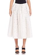 Ms. Min Silk Floral-print Midi Skirt