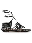 Ala A Caged Leather Sandals