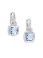 Judith Ripka Sapphire & Blue Quartz Drop Earrings