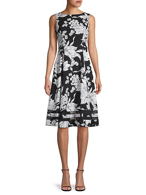 Calvin Klein Moody Floral-print A-line Dress